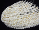 African White Opal 64 Faceted Round 8mm half or 1strand beads (aprx.15inch / 38cm)