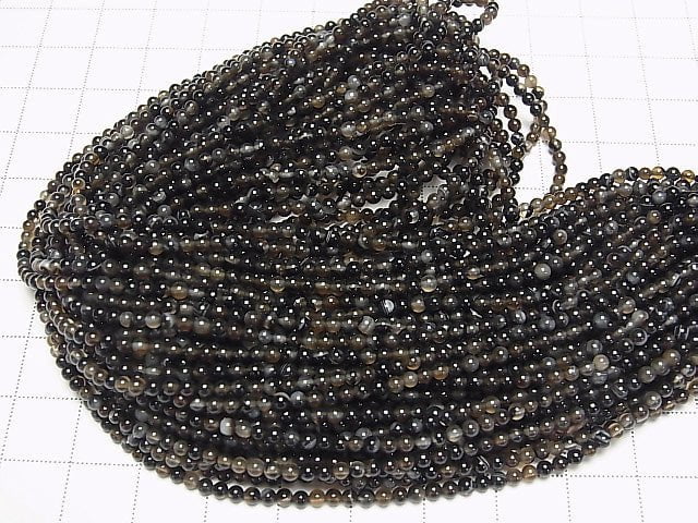1strand $3.79! Stripe Onyx Round 2mm 1strand beads (aprx.15inch / 38cm)