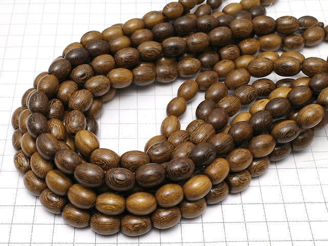 Wood Beads  Rice 15x10x10mm 1strand beads (aprx.15inch/38cm)