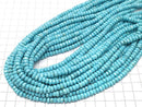 [Video] Magnesite Turquoise  Faceted Button Rondelle 6x6x3mm 1strand beads (aprx.15inch/36cm)