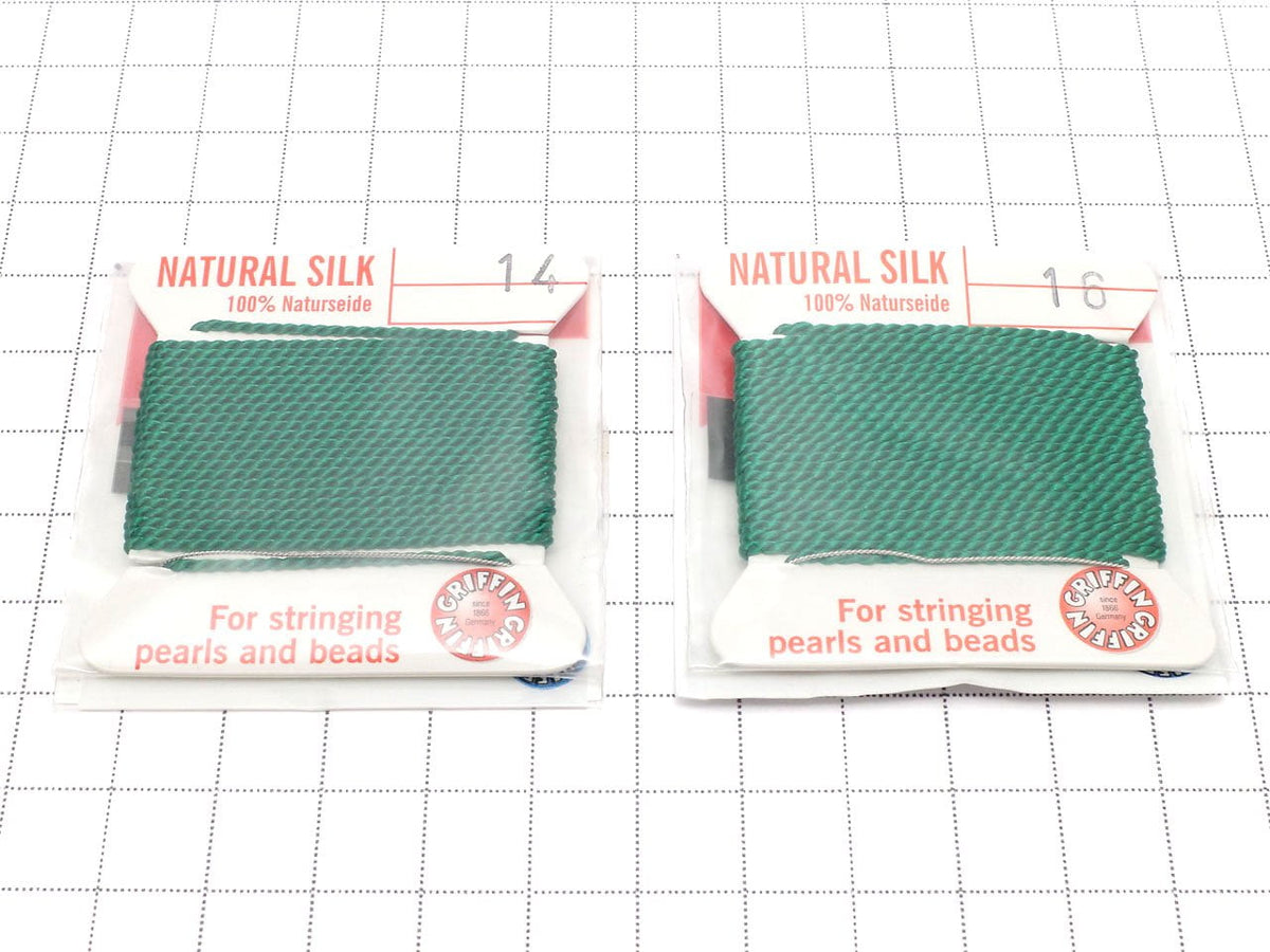 Griffin Cord (Silk Bead Cord Thread) [0.75mm-1.05mm] Green 1pc