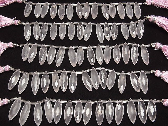 [Video] High Quality Rose Quartz AA++ Faceted Marquise 1strand (12pcs)