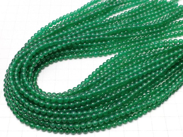 Green Onyx AAA Round 4mm 1strand beads (aprx.15inch / 36cm)