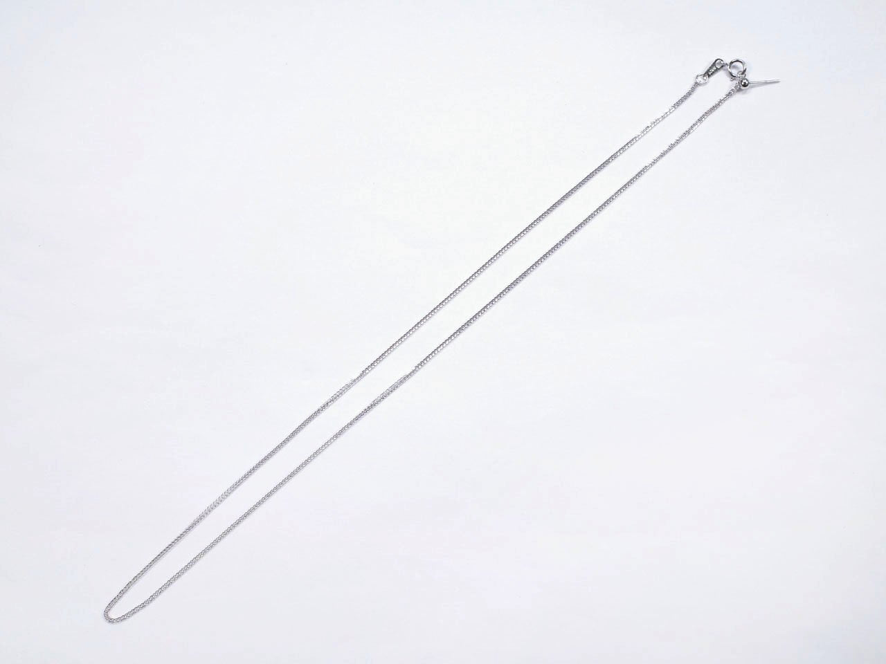 Silber 925 Weizenkette mit Schieberegler 0.8mm Rhodium beschichtet [45cm][60cm] Halskette 1 Stück