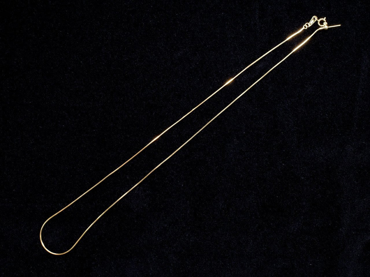Silber 925 Schlangenkette mit Schieberegler 0.7mm 18KGP [45cm] Halskette 1 Stück