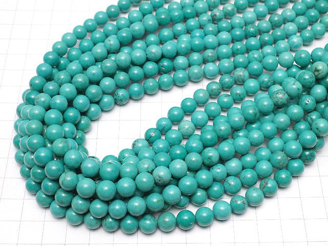 Magnesite Turquoise Round 8mm [Green] 1strand beads (aprx.15inch / 38cm)