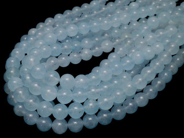 Light blue jade round 10mm 1strand beads (aprx.15inch/36cm)