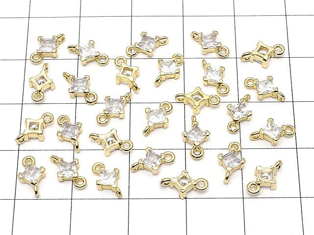 Metal Parts Diamond Both Side Charm Gold Color (with CZ) 3pcs $3.79!
