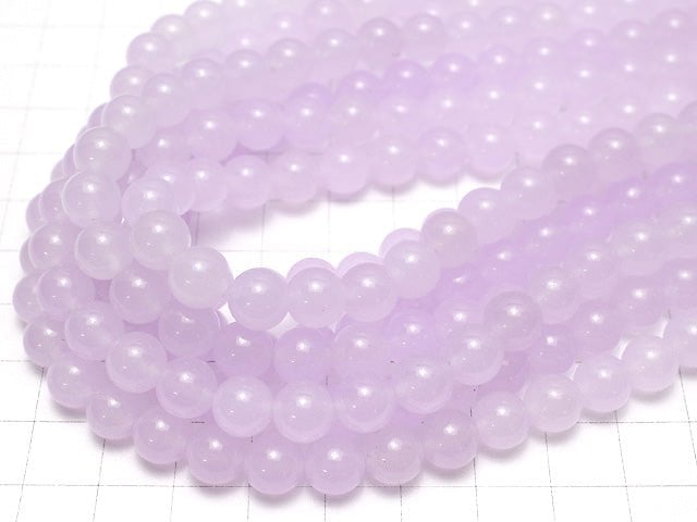 Light Purple Jade Round 8mm 1strand beads (aprx.15inch / 38cm)