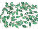 [Video] Green Onyx AAA Bezel Setting Faceted Oval 13x7mm 18KGP 2pcs