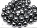 Hematite  Round 14mm half or 1strand beads (aprx.15inch/38cm)