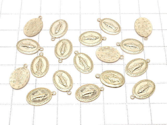 [Video] 14KGF Charm 14x9mm Miraculous Medal 1pc