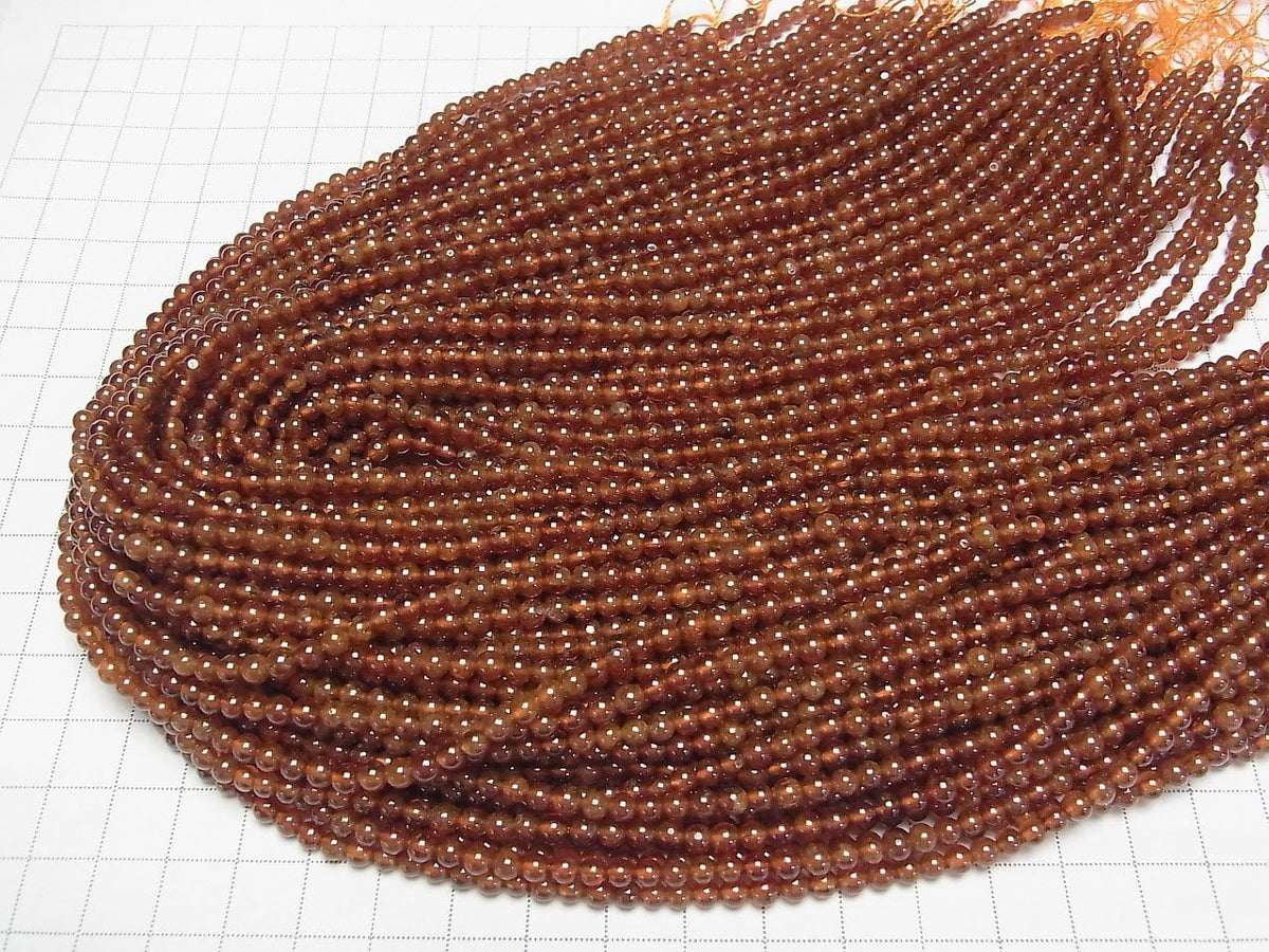 Hessonite Garnet AA Round 4mm 1strand beads (aprx.15inch/38cm)