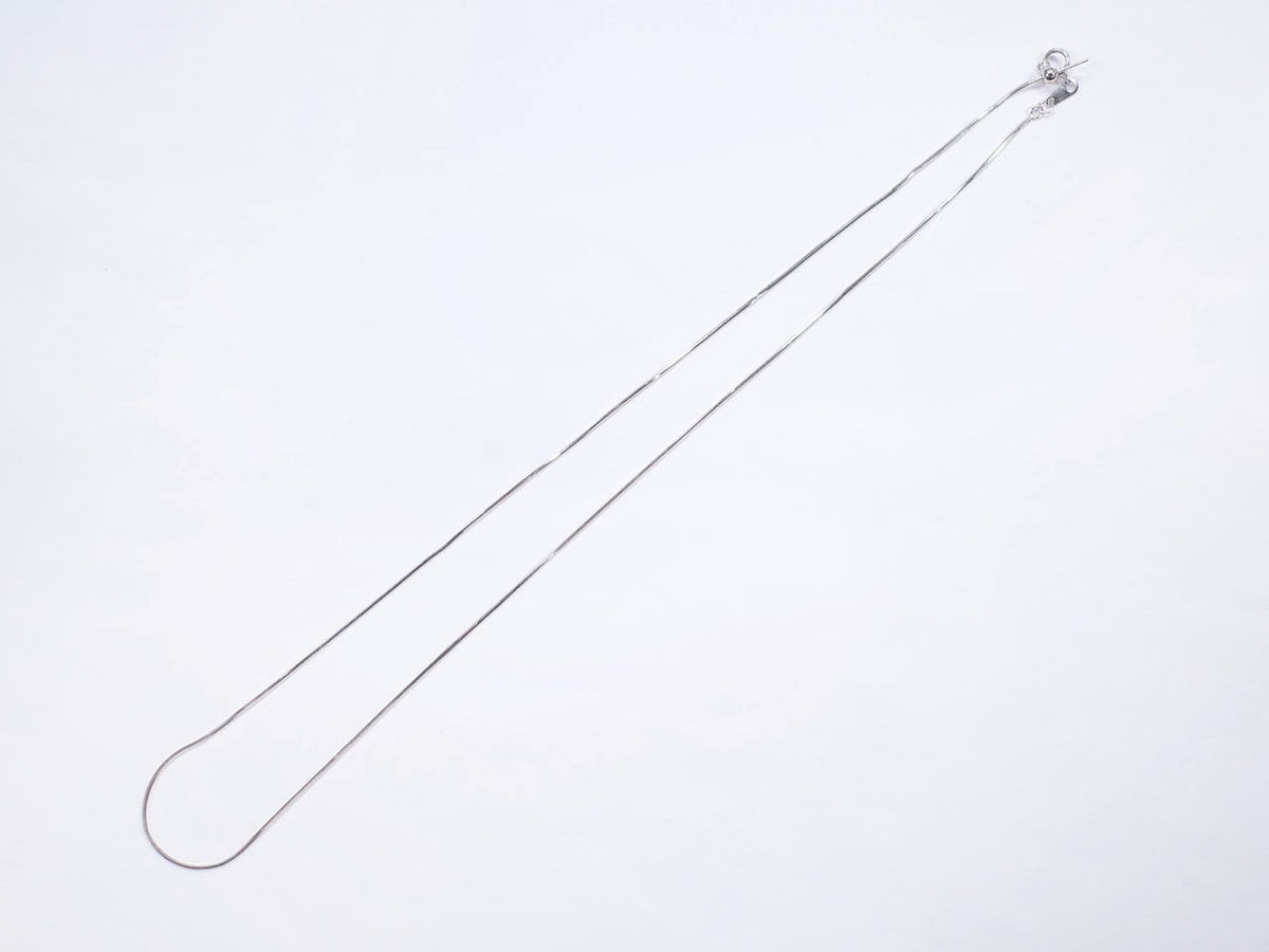 Silber 925 Schlangenkette mit Schieberegler 0.7mm Rhodium beschichtet [45cm] Halskette 1 Stück