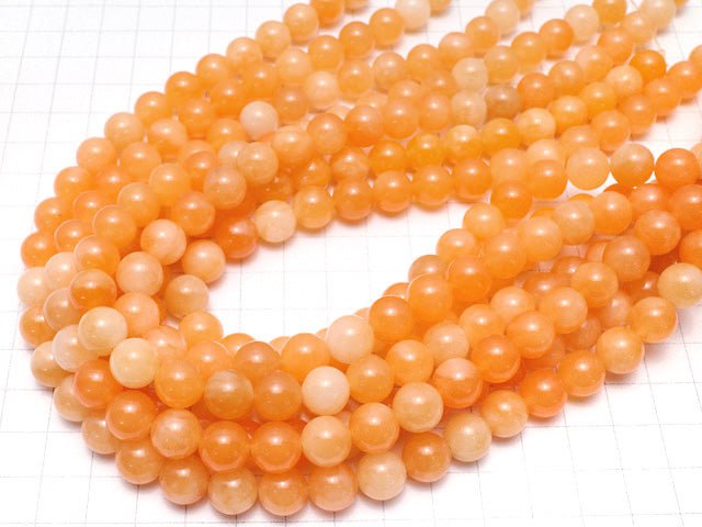 1strand $5.79! Orange Jade Round 10mm 1strand beads (aprx.15inch / 38cm)