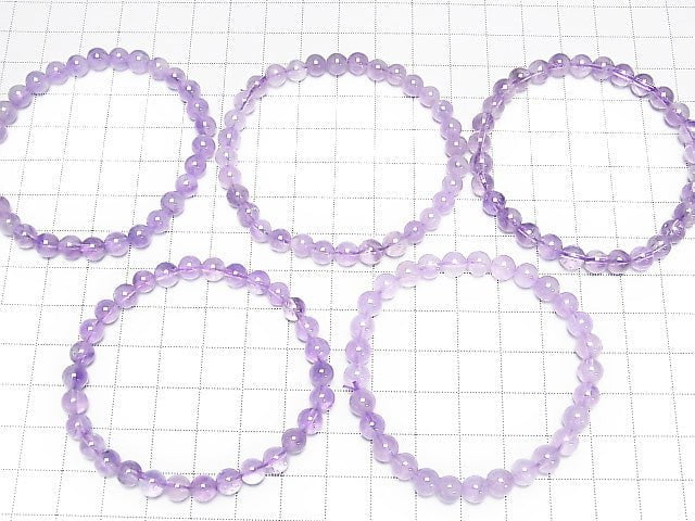 [Video] Lavender Amethyst AAA- Round 6mm Bracelet