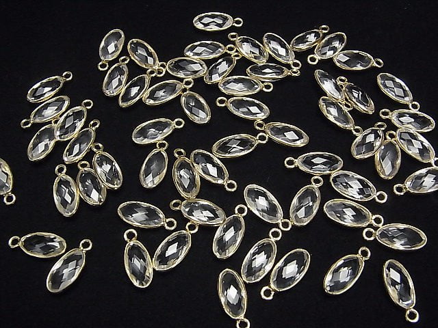 [Video] High Quality Crystal AAA Bezel Setting Faceted Oval 13x7mm 18KGP 2pcs