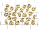 Metal Parts Rondelle 6 x 6 x 3 mm gold color (with CZ) 2 pcs $2.79!