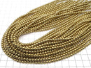 Hematite Round 4mm Gold coating 1strand beads (aprx.15inch / 37cm)
