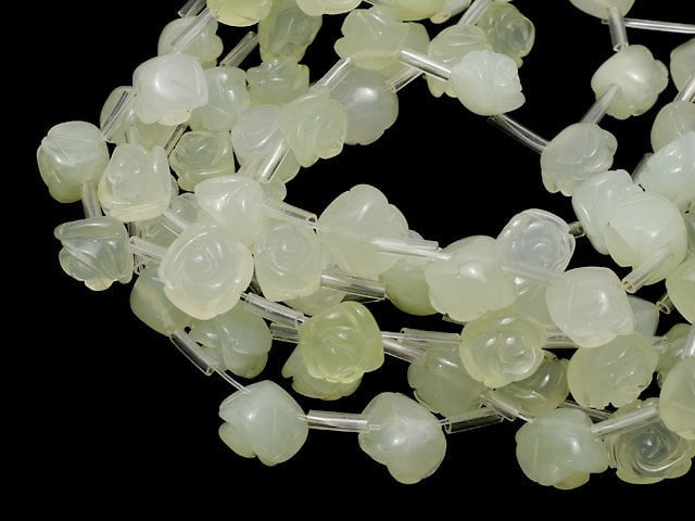 [Video] New Jade Rose 12mm half or 1strand beads (aprx.15inch / 36cm)