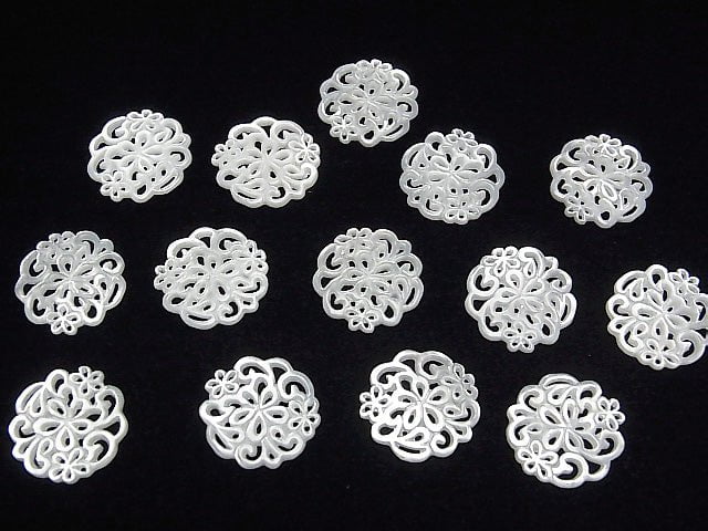 High Quality White Shell Watermark Coin 18x18x1.5 1pc