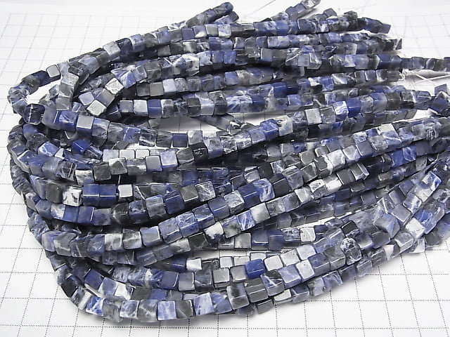 1strand $7.79! Sodalite AA+ Cube 6x6x6mm 1strand beads (aprx.15inch/37cm)