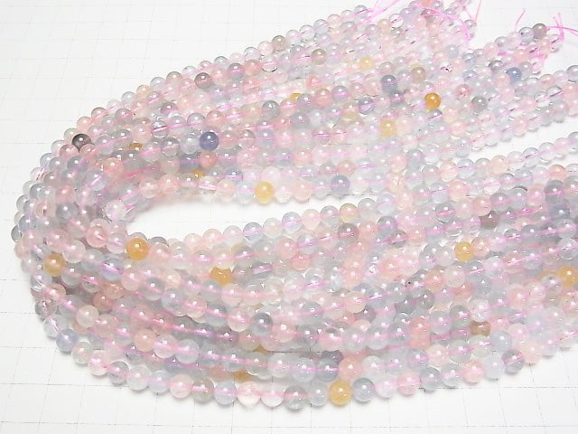 [Video] Beryl Mix (Multicolor Aquamarine) AAA Round 6mm half or 1strand beads (aprx.15inch / 38cm)