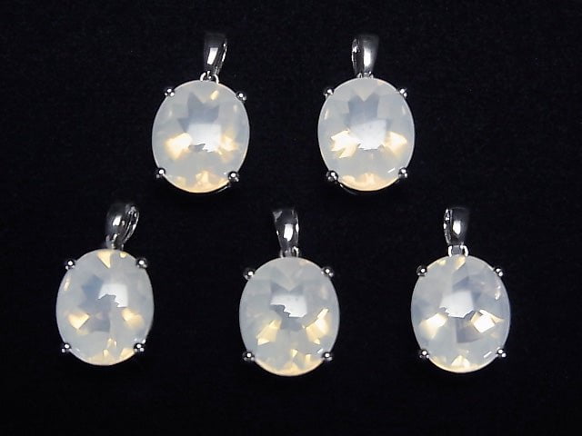 [Video] High quality Moonlight Quartz AAA Oval Pendant Silver 925 1pc