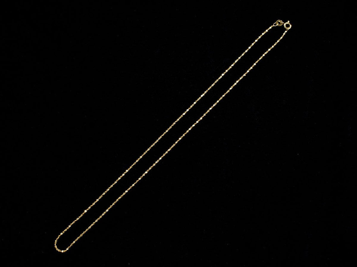 Collier en argent 925 torsadé (en forme de S) 1,2 mm plaqué or 18 carats [40cm][45cm][50cm][60cm] 1 pièce