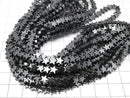 [Video] Hematite star 6x6mm x 2mm 1strand beads (aprx.15inch / 36cm)
