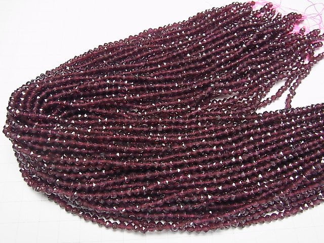 [Video] High Quality! Garnet AA++ Star Faceted Round 4mm 1strand beads (aprx.15inch / 36cm)