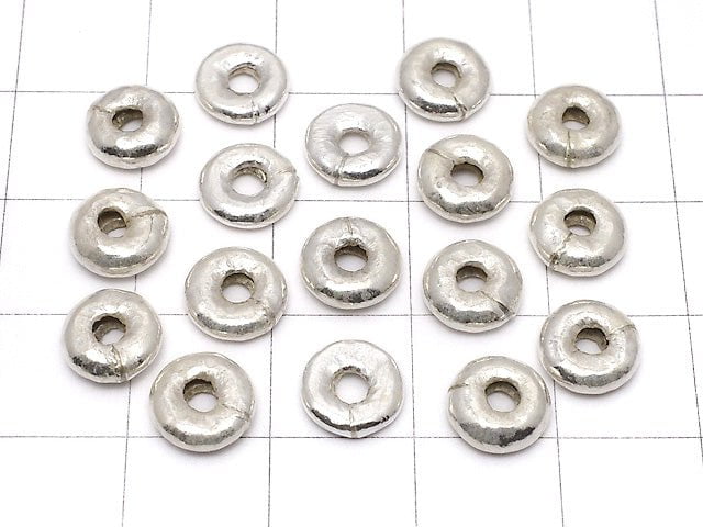 Karen Silver Roundel 7.5x7.5x2.5mm 2pcs