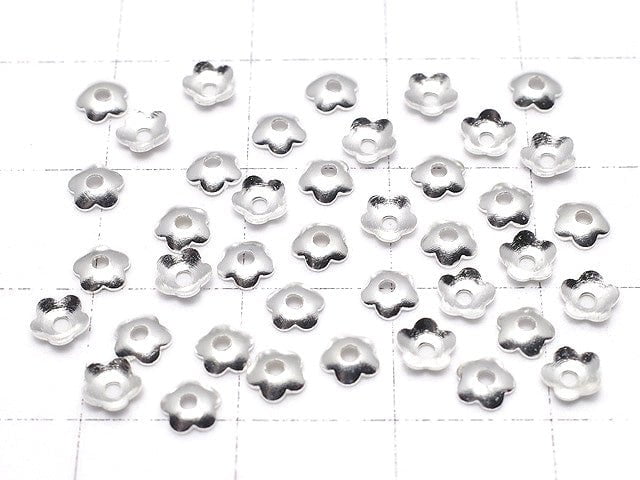 Metal Parts bead cap 4 x 4 x 1.3 mm silver color 10 pcs $1.39!