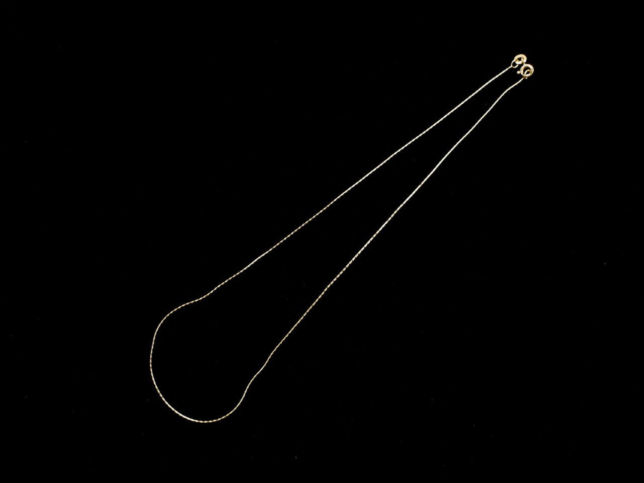 Collier chaîne perlée en argent 925 plaqué or 18 carats 0,5 mm [40cm][45cm][50cm] Collier 1pc