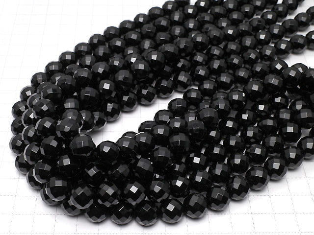 [Video] Onyx  64Faceted Round 12mm 1strand beads (aprx.15inch/36cm)