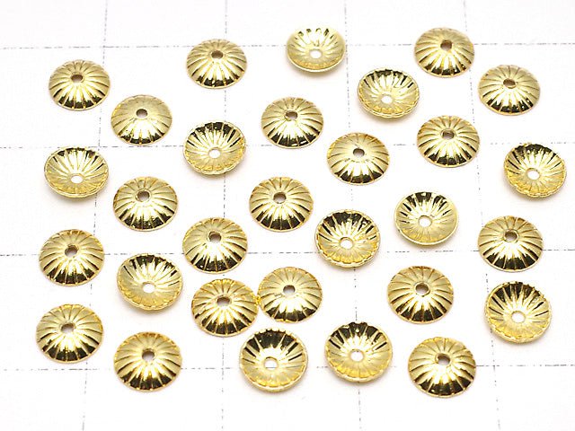 Metal Parts Bead cap 5 x 5 x 1. 2 mm gold color 10 pcs