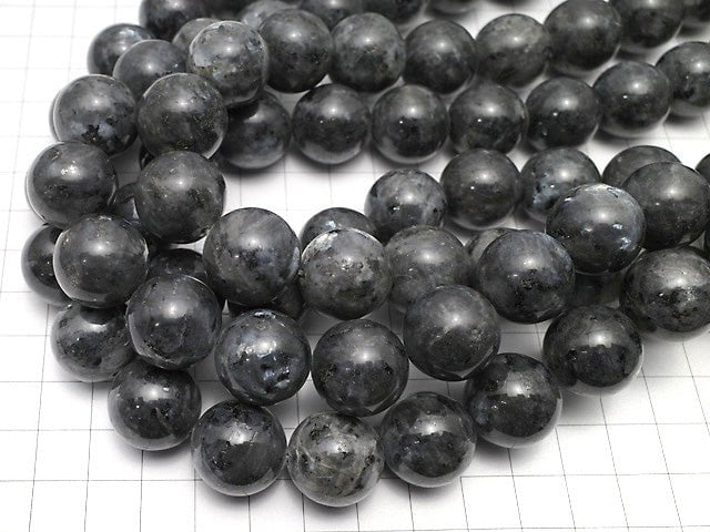 Larvikite  Round 18mm half or 1strand beads (aprx.15inch/38cm)