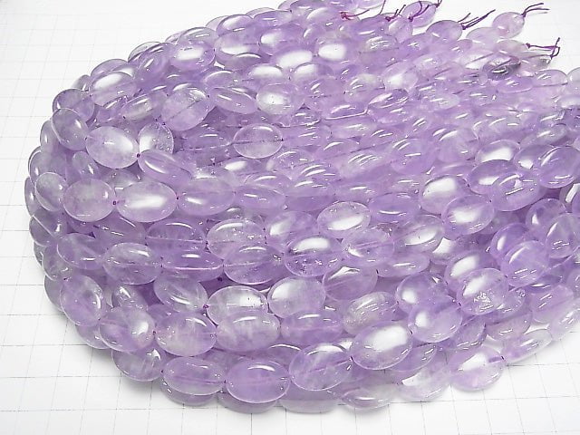 [Video] Lavender Amethyst AAA - AA ++ Oval 18 x 13 x 7 mm half or 1 strand beads (aprx.15 inch / 36 cm)