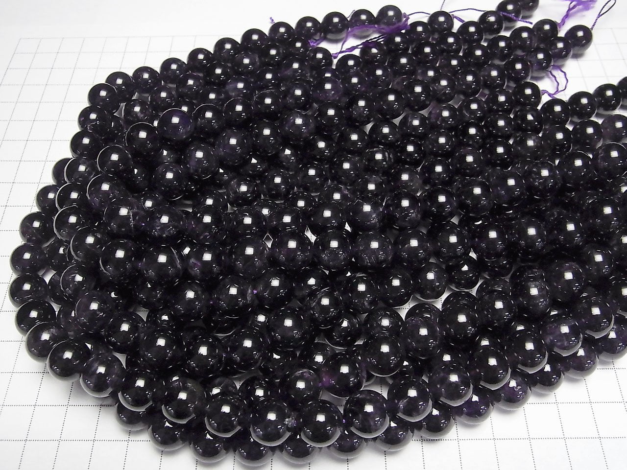 Améthyste AA++ Ronde 12mm perles mi-fil ou 1 fil (env. 15 pouces/37cm)