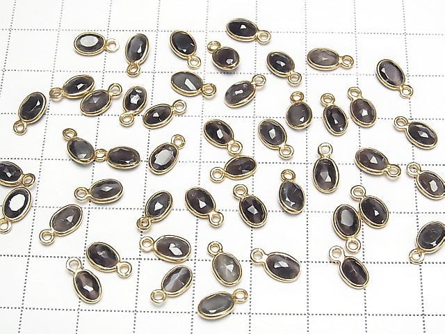High Quality Sillimanite ,Cat's Eye AAA Bezel Setting Rose Cut 7x5mm [One Side ] 18KGP 5pcs $15.99!