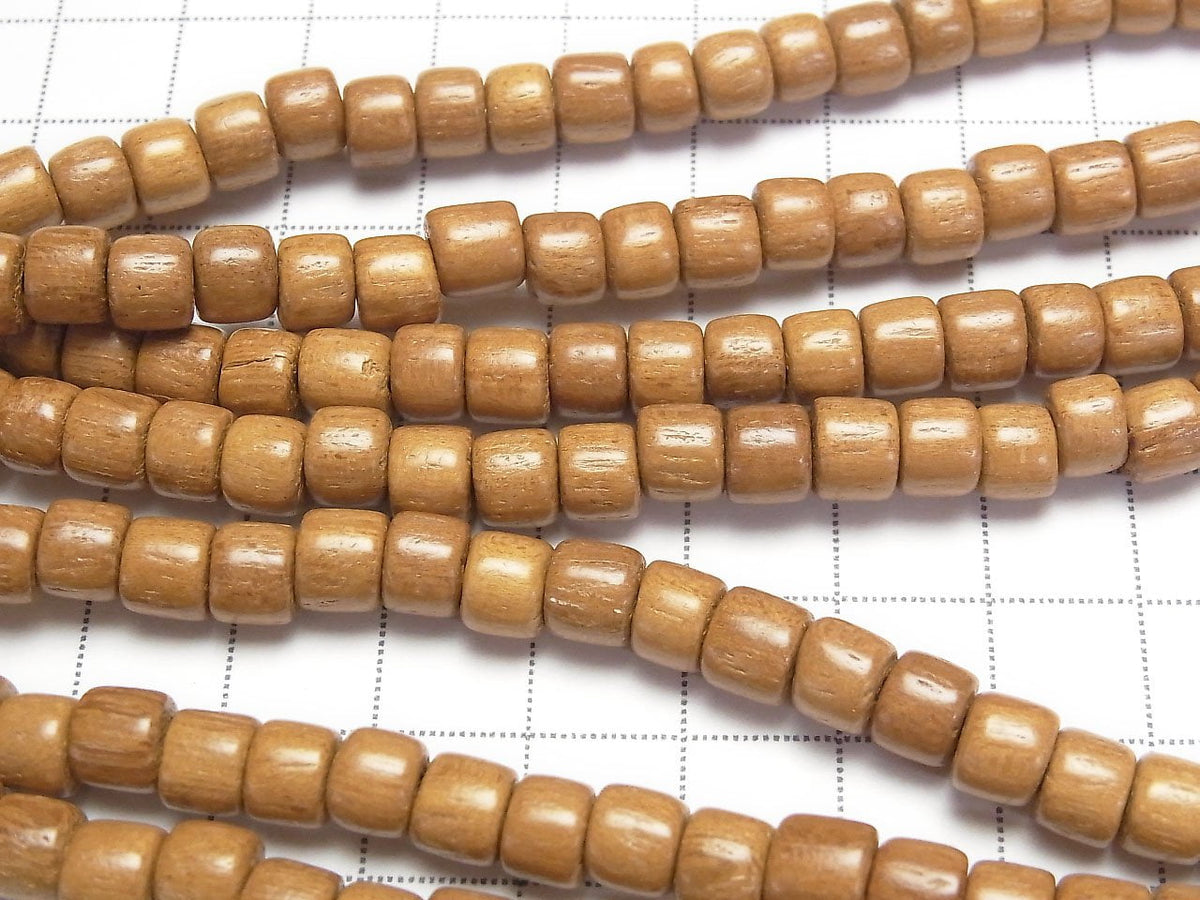 Yellow Wood Beads Rondelle (Heishi) 7x7x5mm 1-strand approximately 15 inches/38 cm