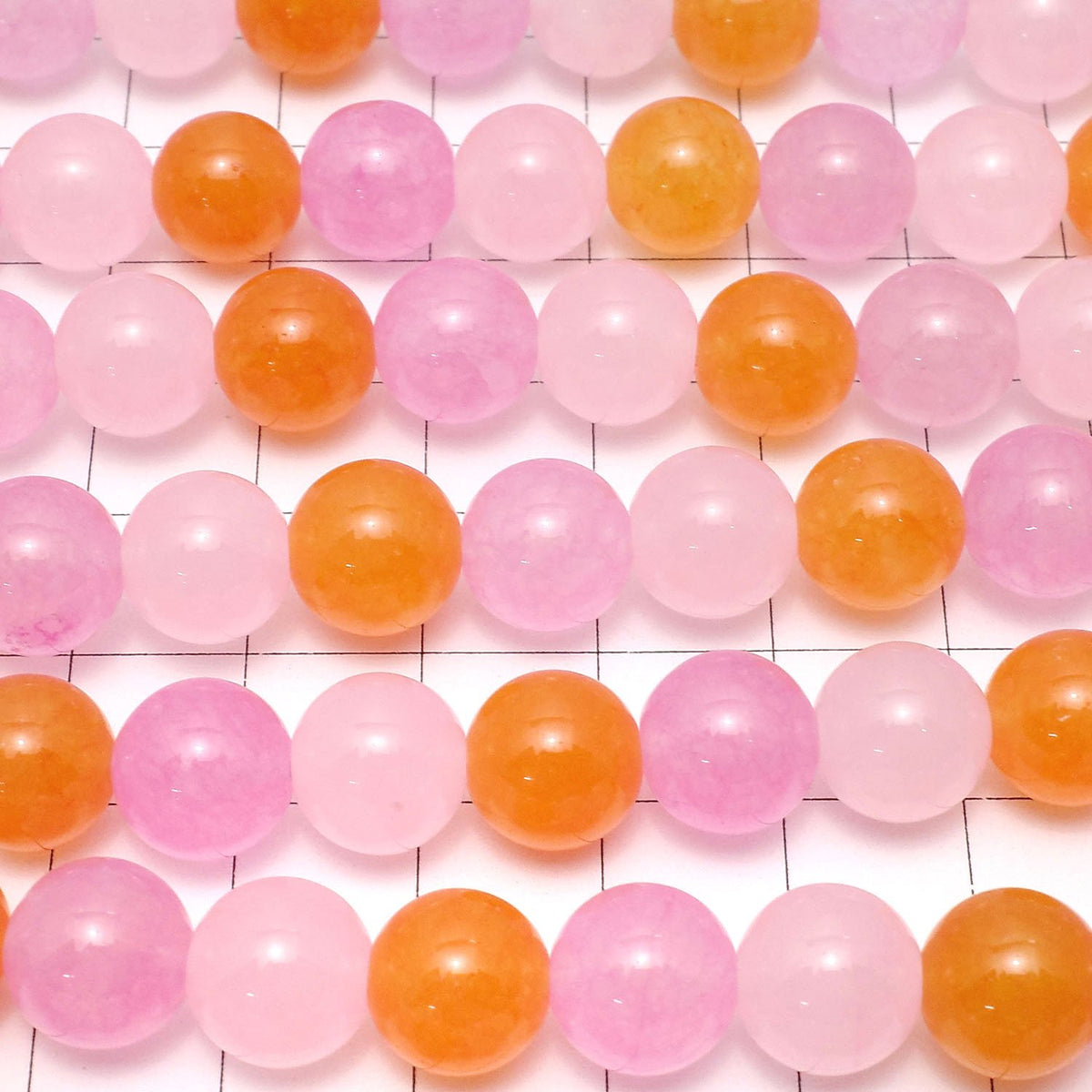 Multi Color Jade Round 10mm 1strand beads (aprx.14inch / 35cm)