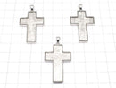 Meteorite (Muonionalusta) Cross Pendant 38 x 26 mm 1 pc