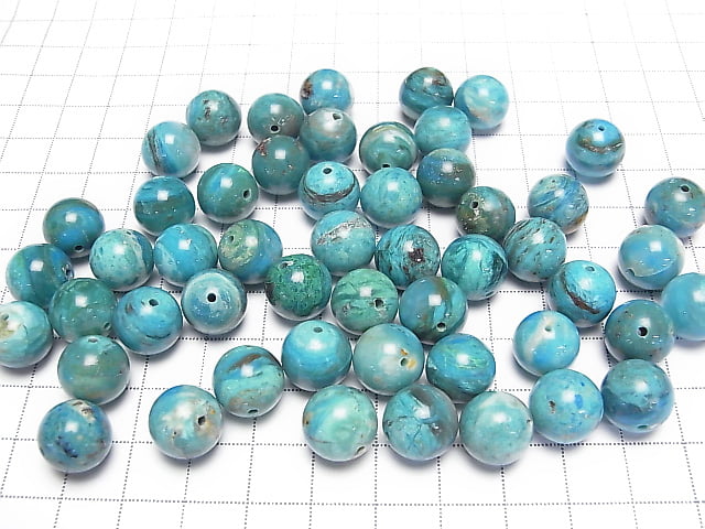 [Video] Top Quality Peru Blue Opal AAAAA Round 12mm 2pcs