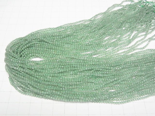 1strand $12.99! Green Aventurine Faceted Round 2mm 1strand beads (aprx.15inch / 38cm)