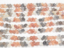 [Video] High Quality Multicolor Moonstone AAA Onion Faceted Briolette half or 1strand beads (aprx.7inch / 18cm)