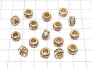 Metal Parts Rondelle 8x8x5 mm [Clear x Gold] 10 pcs