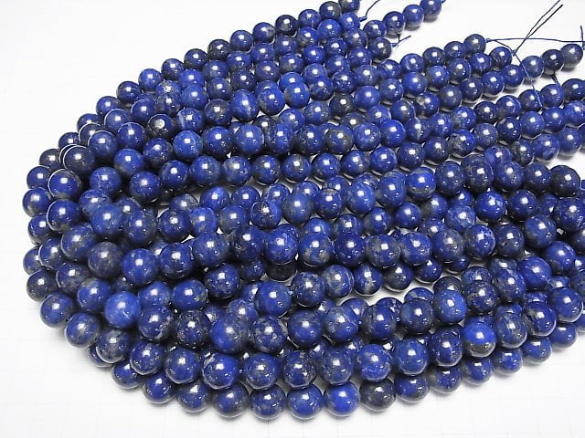 [Video] Lapis lazuli AA+ Round 10mm half or 1strand beads (aprx.15inch / 37cm)