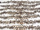 [Video] High Quality Light Color Smoky Quartz AAA Pear shape Faceted Briolette half or 1strand beads (aprx.7inch / 18 cm)