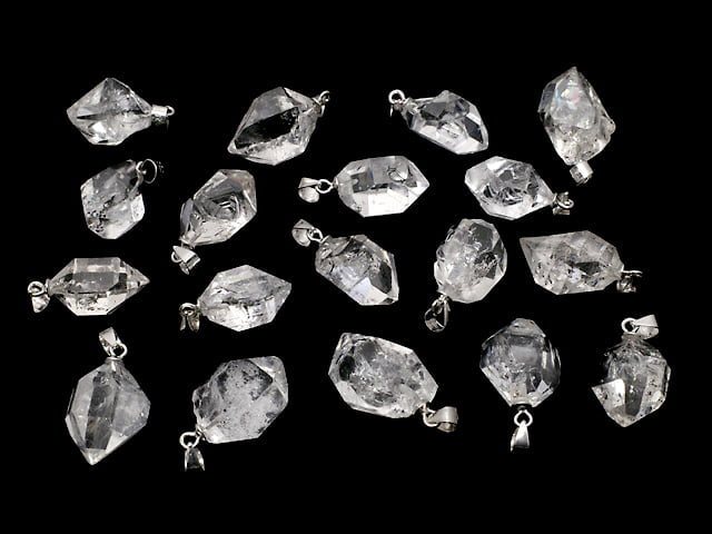 [Video] NYHerkimer Diamond AAA Rough Rock Nugget Pendant [L size] Silver925 1pc